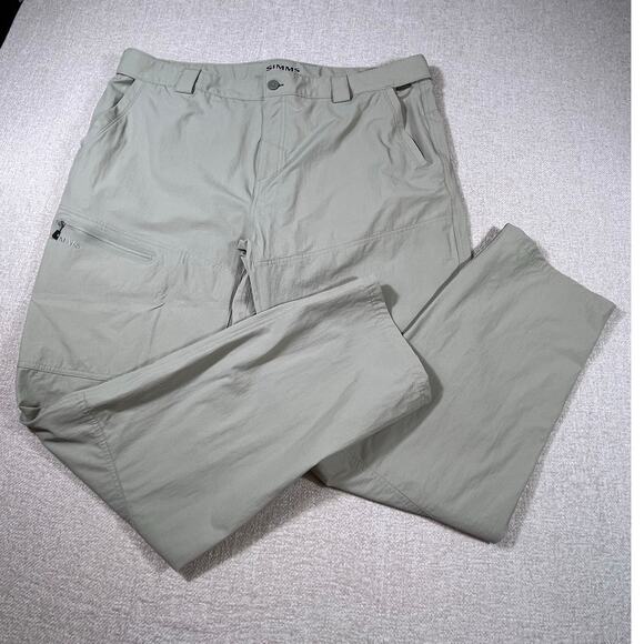 Simms Men’s 2XL Tan Fishing Hiking Pants Durable Outdoor Performance Trail River - Picture 1 of 8